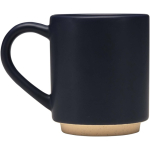 Stapelbare Keramiktasse mit unglasiertem Boden, 180 ml farbe marineblau Seitenansicht