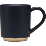 Stapelbare Keramiktasse mit unglasiertem Boden, 180 ml farbe marineblau zweite Seitenansicht