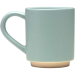 Stapelbare Keramiktasse mit unglasiertem Boden, 180 ml farbe pastellblau Seitenansicht