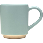 Stapelbare Keramiktasse mit unglasiertem Boden, 180 ml farbe pastellblau zweite Seitenansicht