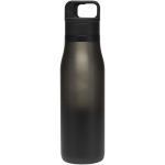 Doppelwandiger Thermobecher mit Druckknopf, 500 ml farbe schwarz zweite Vorderansicht