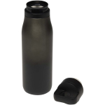 Doppelwandiger Thermobecher mit Druckknopf, 500 ml farbe schwarz zweite Ansicht