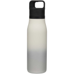 Doppelwandiger Thermobecher mit Druckknopf, 500 ml farbe weiß zweite Vorderansicht