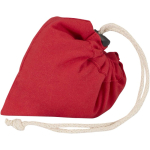 Faltbare Tragetasche mit Kordelzug aus recycelter Baumwolle 140 g/m² farbe rot dritte Ansicht
