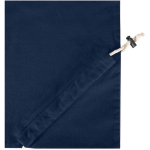 Faltbare Tragetasche mit Kordelzug aus recycelter Baumwolle 140 g/m² farbe marineblau Detailansicht 1