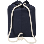 Canvastasche aus recycelter Baumwolle mit Kordelgriffen, 270 g/m² farbe marineblau zweite Rückansicht