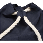 Canvastasche aus recycelter Baumwolle mit Kordelgriffen, 270 g/m² farbe marineblau Detailansicht 1
