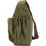 13-Zoll-Laptoptasche mit Trolleyband und verstecktem Fach farbe dunkelgrün Seitenansicht