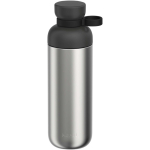 Trinkflasche aus recyceltem Edelstahl mit zwei Öffnungen, 700 ml, Mepal farbe schwarz