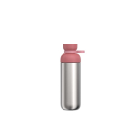 Trinkflasche aus recyceltem Edelstahl mit zwei Öffnungen, 700 ml, Mepal farbe rosa zweite Vorderansicht