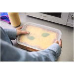 Luftdichte Frischhaltedose mit Clipverschluss und transparentem Deckel 1 l Mepal farbe weiß Lifestyle-Bild