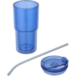 Doppelwandiger Becher mit Drehdeckel und integriertem Trinkhalm 480 ml farbe köngisblau zweite Ansicht