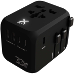 Reiseadapter mit GaN-Technologie und 33-W-Schnellladefunktion farbe schwarz