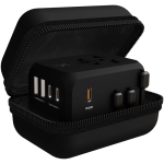 Reiseadapter mit GaN-Technologie und 33-W-Schnellladefunktion farbe schwarz