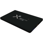 Schmale Powerbank aus recyceltem Aluminium mit MagSafe 5.000 mAh SCX.design farbe schwarz