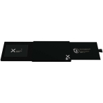 Schmale Powerbank aus recyceltem Aluminium mit MagSafe 5.000 mAh SCX.design farbe schwarz zweite Ansicht mit Box