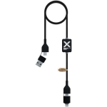 Lade- und Datenkabel mit beleuchtetem Logo 60 W 1 m SCX.design farbe schwarz