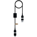 Lade- und Datenkabel mit beleuchtetem Logo 60 W 1 m SCX.design farbe schwarz zweite Rückansicht