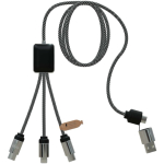 3-in-1-Ladekabel mit zwei beleuchteten Logos SCX.design farbe schwarz zweite Vorderansicht