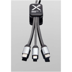 3-in-1-Ladekabel mit zwei beleuchteten Logos SCX.design farbe schwarz Detailansicht 1