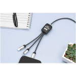 3-in-1-Ladekabel mit zwei beleuchteten Logos SCX.design farbe schwarz Lifestyle-Bild