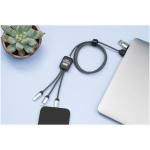 3-in-1-Ladekabel mit zwei beleuchteten Logos SCX.design farbe schwarz Lifestyle-Bild 2