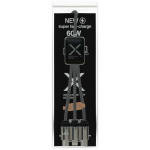 3-in-1-Ladekabel mit zwei beleuchteten Logos SCX.design farbe schwarz zweite Ansicht mit Box