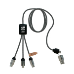 3-in-1-Ladekabel mit zwei beleuchteten Logos SCX.design Ansicht mit Druckbereich