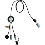 7-in-1-Ladekabel für Smartwatch und Smartphone SCX.design farbe schwarz