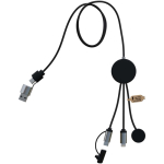 7-in-1-Ladekabel für Smartwatch und Smartphone SCX.design farbe schwarz zweite Rückansicht