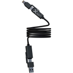 Magnetisches Schnellladekabel mit zwei Eingängen 100 W SCX.design farbe schwarz