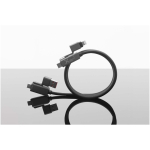 Magnetisches Schnellladekabel mit zwei Eingängen 100 W SCX.design farbe schwarz fünfte Ansicht