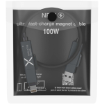Magnetisches Schnellladekabel mit zwei Eingängen 100 W SCX.design farbe schwarz zweite Ansicht mit Box