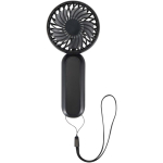 Tragbarer, wiederaufladbarer Ventilator mit 3 Geschwindigkeitsstufen und USB-C farbe schwarz zweite Vorderansicht