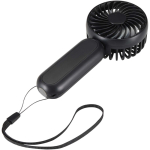 Tragbarer, wiederaufladbarer Ventilator mit 3 Geschwindigkeitsstufen und USB-C farbe schwarz