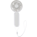 Tragbarer, wiederaufladbarer Ventilator mit 3 Geschwindigkeitsstufen und USB-C farbe weiß zweite Vorderansicht