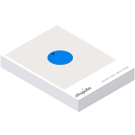 Bluetooth-Tracker mit Signalton, wasser- und staubgeschützt Chipolo farbe blau zweite Ansicht mit Box