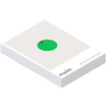 Bluetooth-Tracker mit Signalton, wasser- und staubgeschützt Chipolo farbe grün zweite Ansicht mit Box