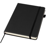 A5-Notizbuch aus Kunstleder mit festem Einband und linierten Seiten JournalBooks farbe schwarz