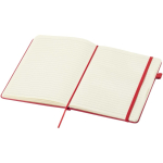 A5-Notizbuch aus Kunstleder mit festem Einband und linierten Seiten JournalBooks farbe rot zweite Ansicht