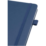 A5-Notizbuch aus Kunstleder mit festem Einband und linierten Seiten JournalBooks farbe marineblau Detailansicht 1