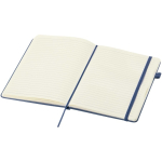 A5-Notizbuch aus Kunstleder mit festem Einband und linierten Seiten JournalBooks farbe marineblau zweite Ansicht