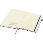 A5-Notizbuch aus Kunstleder mit festem Einband und linierten Seiten JournalBooks farbe marineblau dritte Ansicht