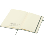 A5-Notizbuch aus Kunstleder mit festem Einband und linierten Seiten JournalBooks farbe grün mamoriert dritte Ansicht