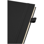 A5-Notizbuch aus Kunstleder mit festem Einband, Spiralbindung und linierten Seiten JournalBooks farbe schwarz Detailansicht 1