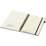 A5-Notizbuch aus Kunstleder mit festem Einband, Spiralbindung und linierten Seiten JournalBooks farbe schwarz dritte Ansicht