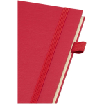 A5-Notizbuch aus Kunstleder mit festem Einband, Spiralbindung und linierten Seiten JournalBooks farbe rot Detailansicht 1