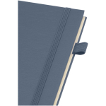 A5-Notizbuch aus Kunstleder mit festem Einband, Spiralbindung und linierten Seiten JournalBooks farbe marineblau Detailansicht 1