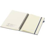A5-Notizbuch aus Kunstleder mit festem Einband, Spiralbindung und linierten Seiten JournalBooks farbe marineblau dritte Ansicht