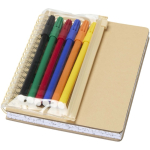 B6-Notizbuch-Set mit Aquarellstiften und transparenter Tasche farbe natürliche farbe